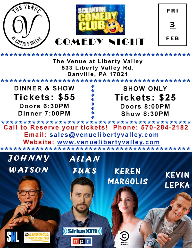 Stand-Up Comedy Night & Dinner 2023 - The Venue at Liberty Valley